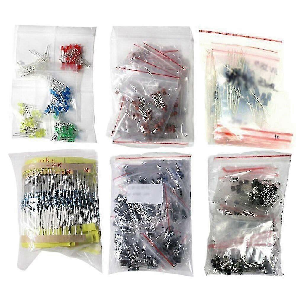 1390pcs Electronic Components Led Diode Transistor Capacitor Resistance Kit