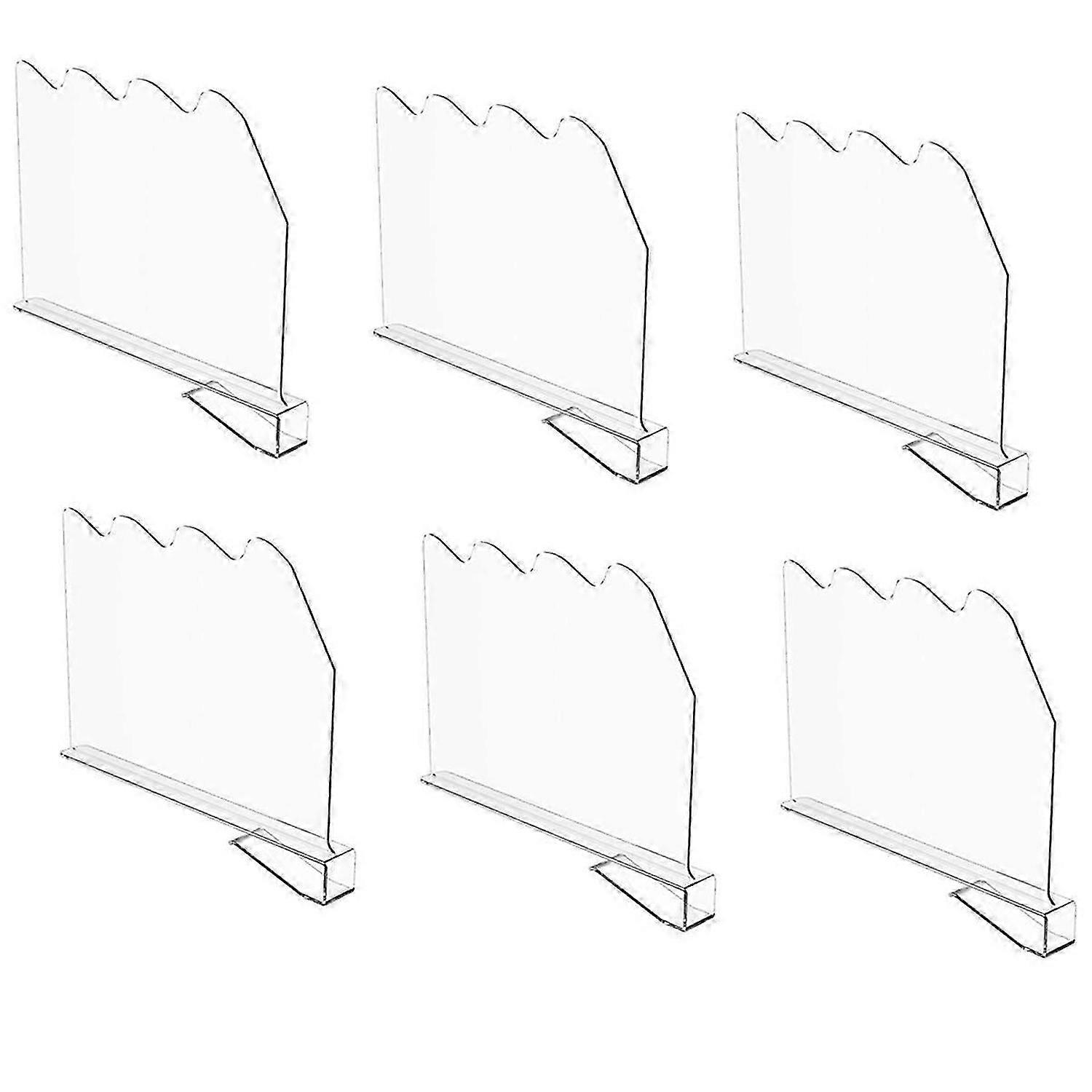 Home 6Pack Acrylic Shelf Dividers for Closet Organization - Closets Shelf and Closet Separator for Storage Organization