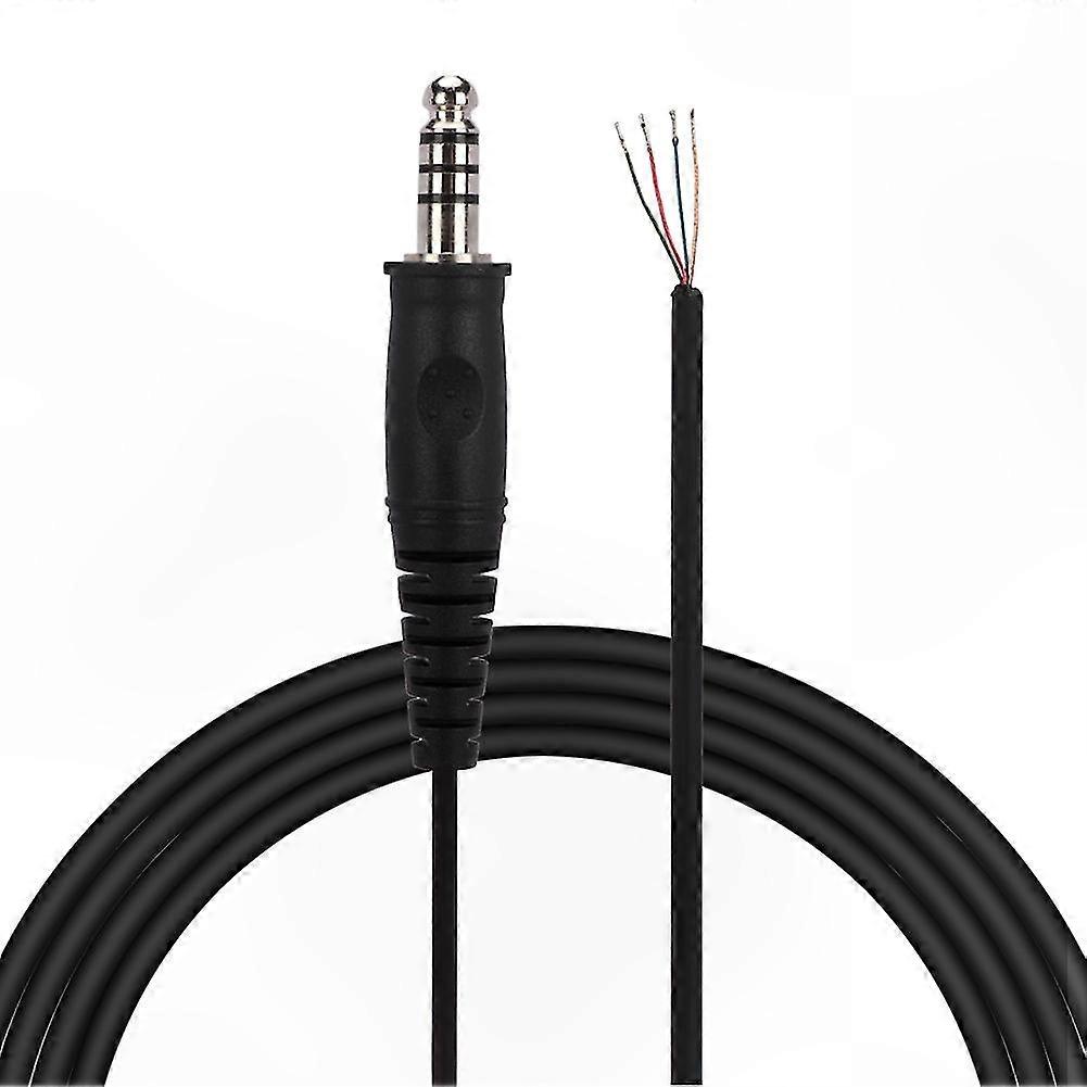 Adapter Cord for Military Helicopter Headset with U-174/U Connector Replacement Cable Spring DIY