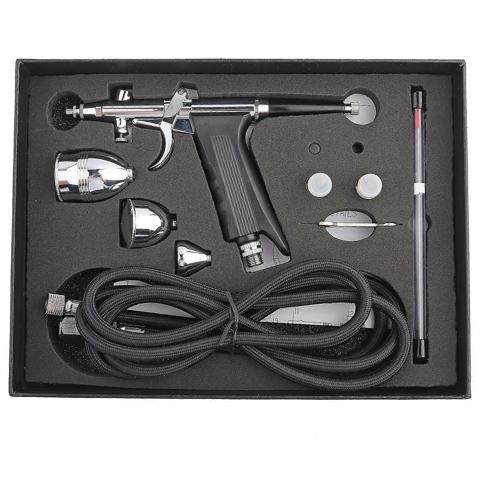 Kit de pistolet pulvérisateur à gravité aérographe 0,3 mm 0,5 mm 0,8 mm avec coupelles sans bec