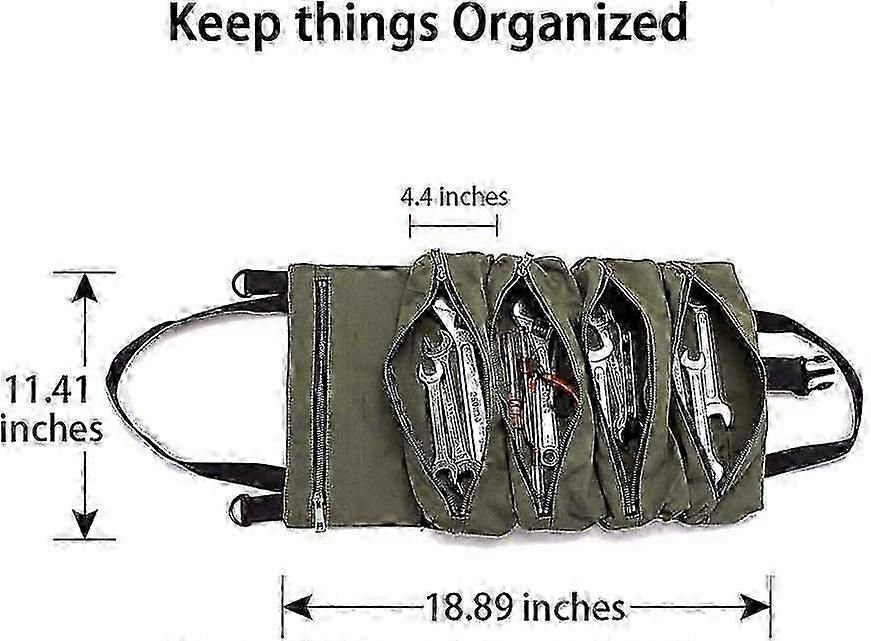 2025 new5-Compartment Canvas Tool Bag - Multifunctional Portable Organizer for Home/Woodworking Tools 2025