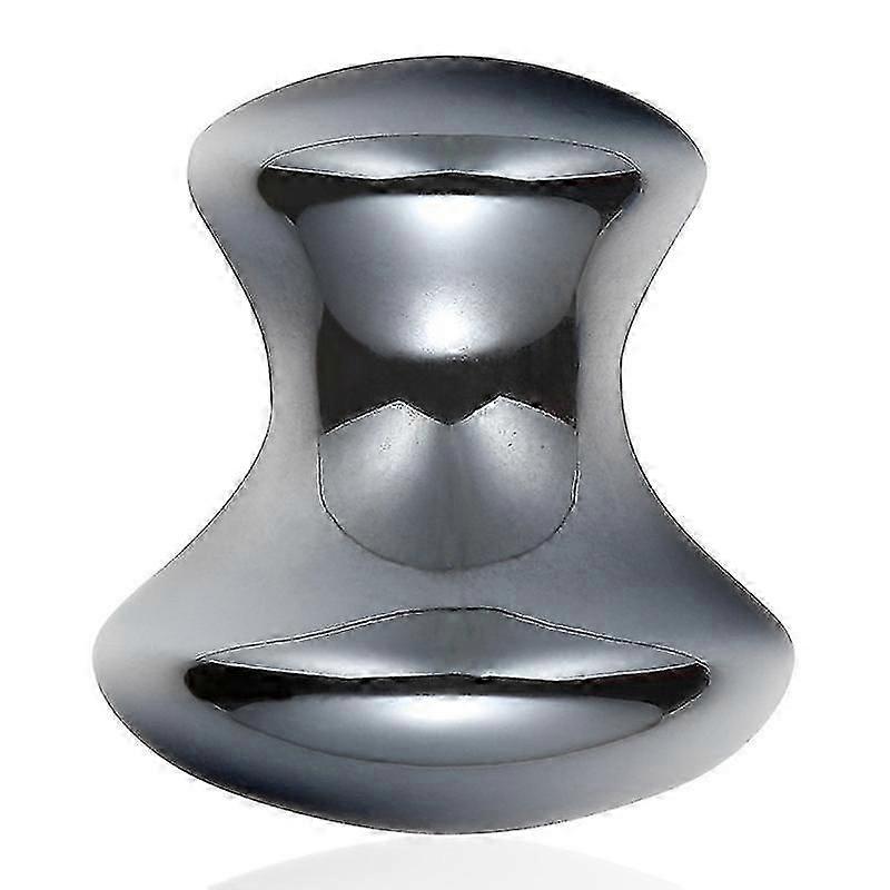 כלי עיסוי טרה-הרץ, כלי עיסוי גואה שה, צורת פטריית טרה-הרץ גושה אבן גירוד לספא מדיטציה מרגיעה מעסה2pcssilver