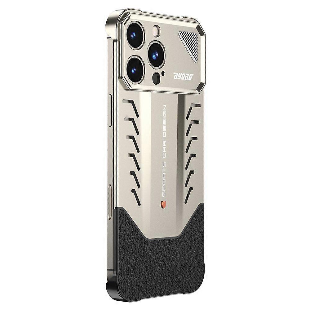 For iPhone 16 Pro Max Metal Case Snap-Open Design Heat Dissipation Shockproof Phone Cover