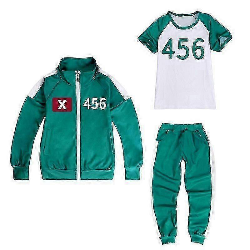 Squid Game 2 Player Cosplay Costume Tracksuit Complete Clothing Set for Kids Adults