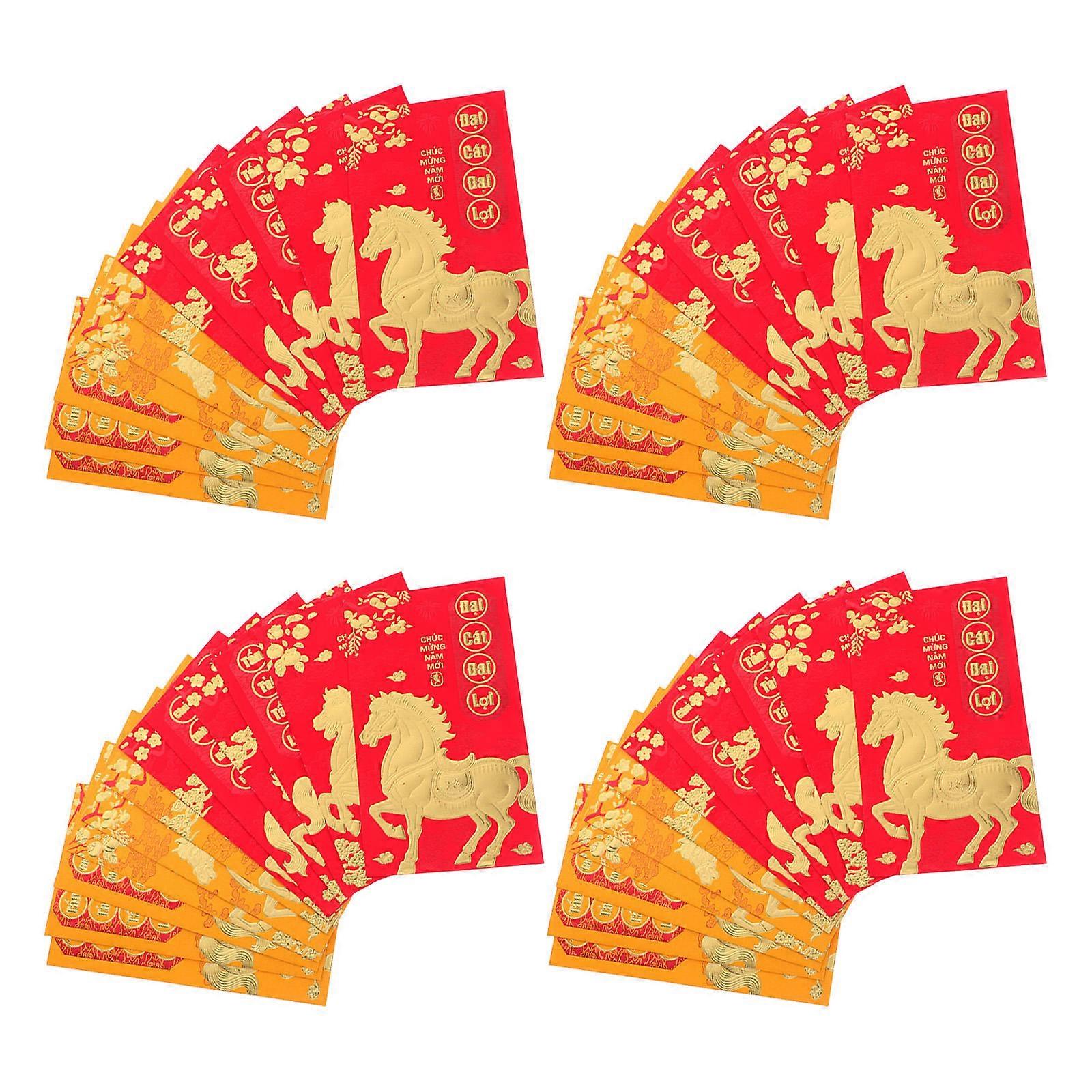 Vietnamese Red Envelopes for Storage 48Pcs Creative Spring Festival Red Packets