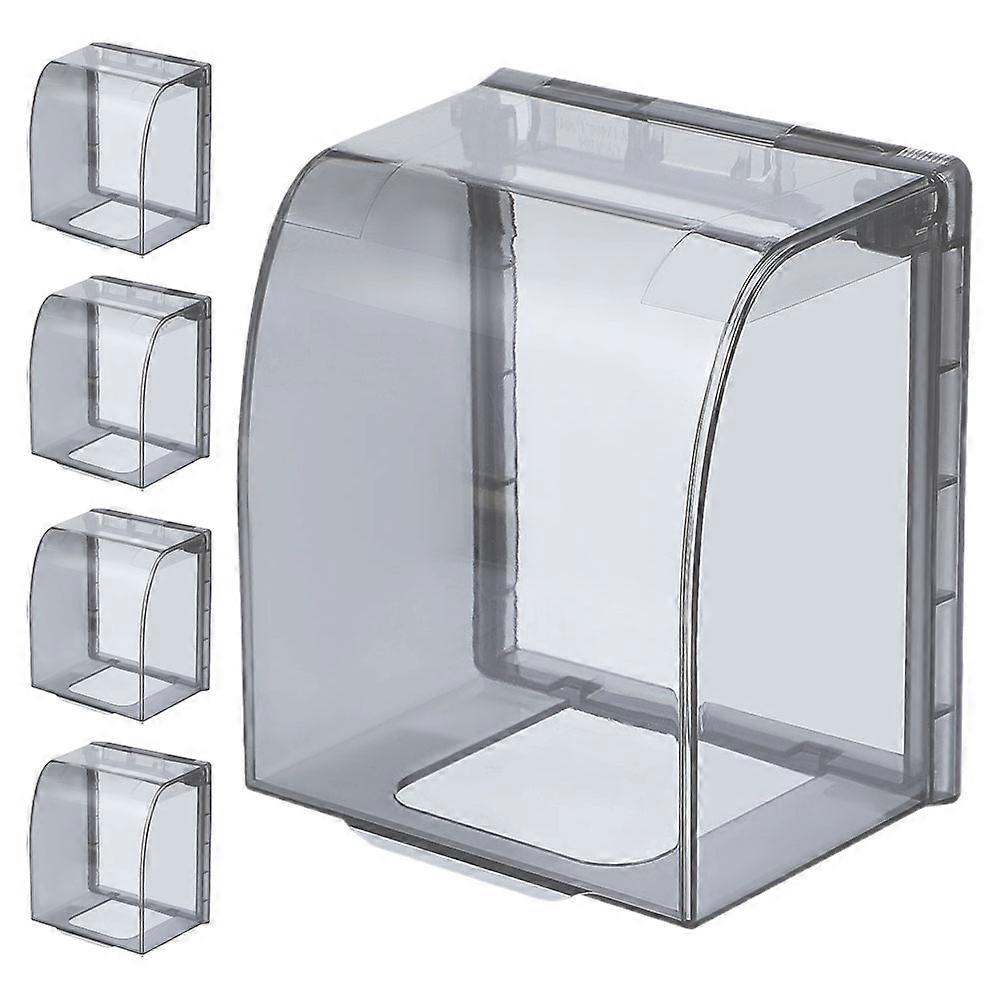 Black Waterproof Cover for 86 Type Electrical Outlet Protector 5Pcs Pack