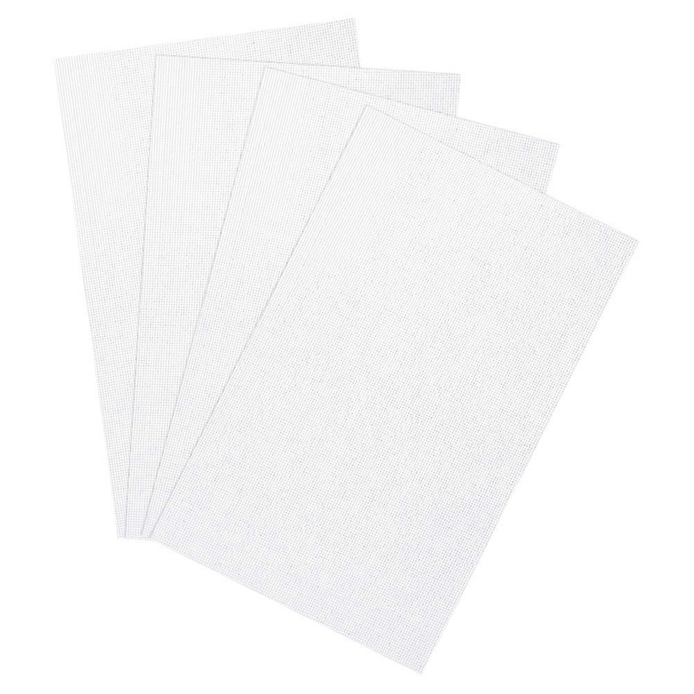 White Embroidery Fabric for Crafting 4 Sheets of Cross Stitch Cloth