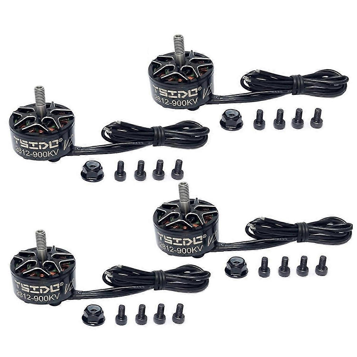 YSIDO 4Pcs 2812 V2 FPV Motor 900KV for RC Multirotor Airplane 7/8/9In