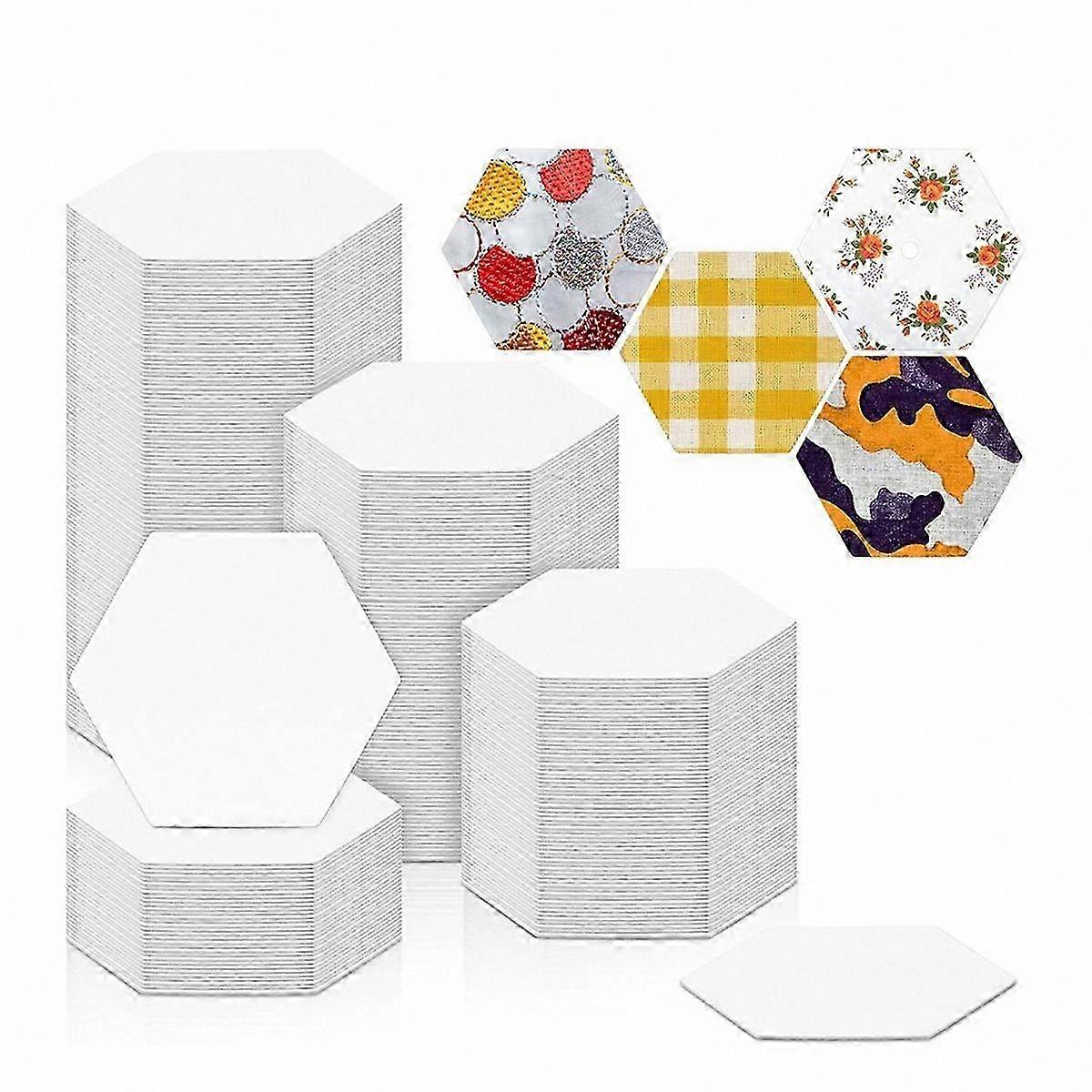 Hexagon Quilting Templates 1 Inch, 500 Pack Paper Piecing for Patchwork Crafts and Sewing Projects