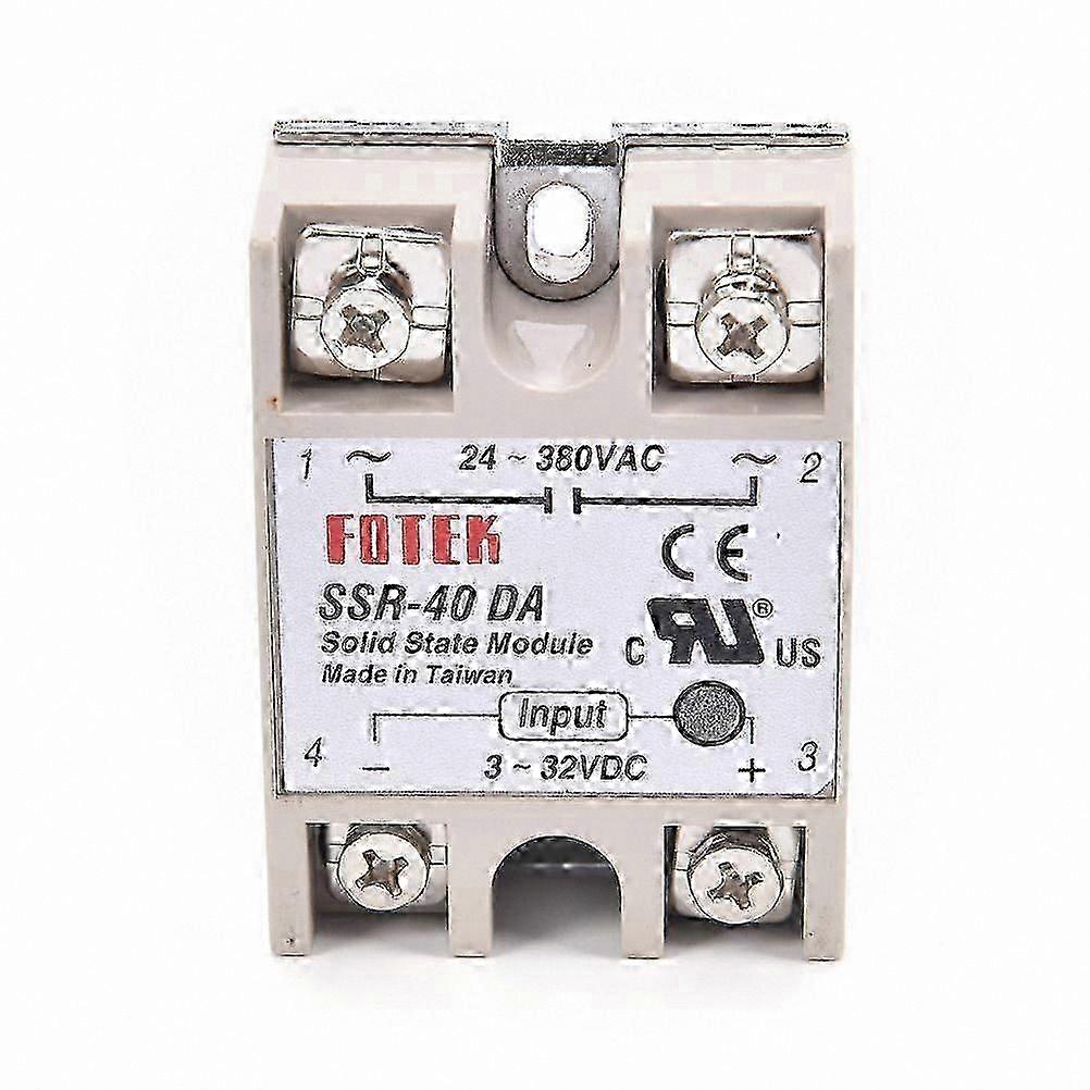 40A DC to AC Solid State Relay with Protective Cover for Industrial Control Systems