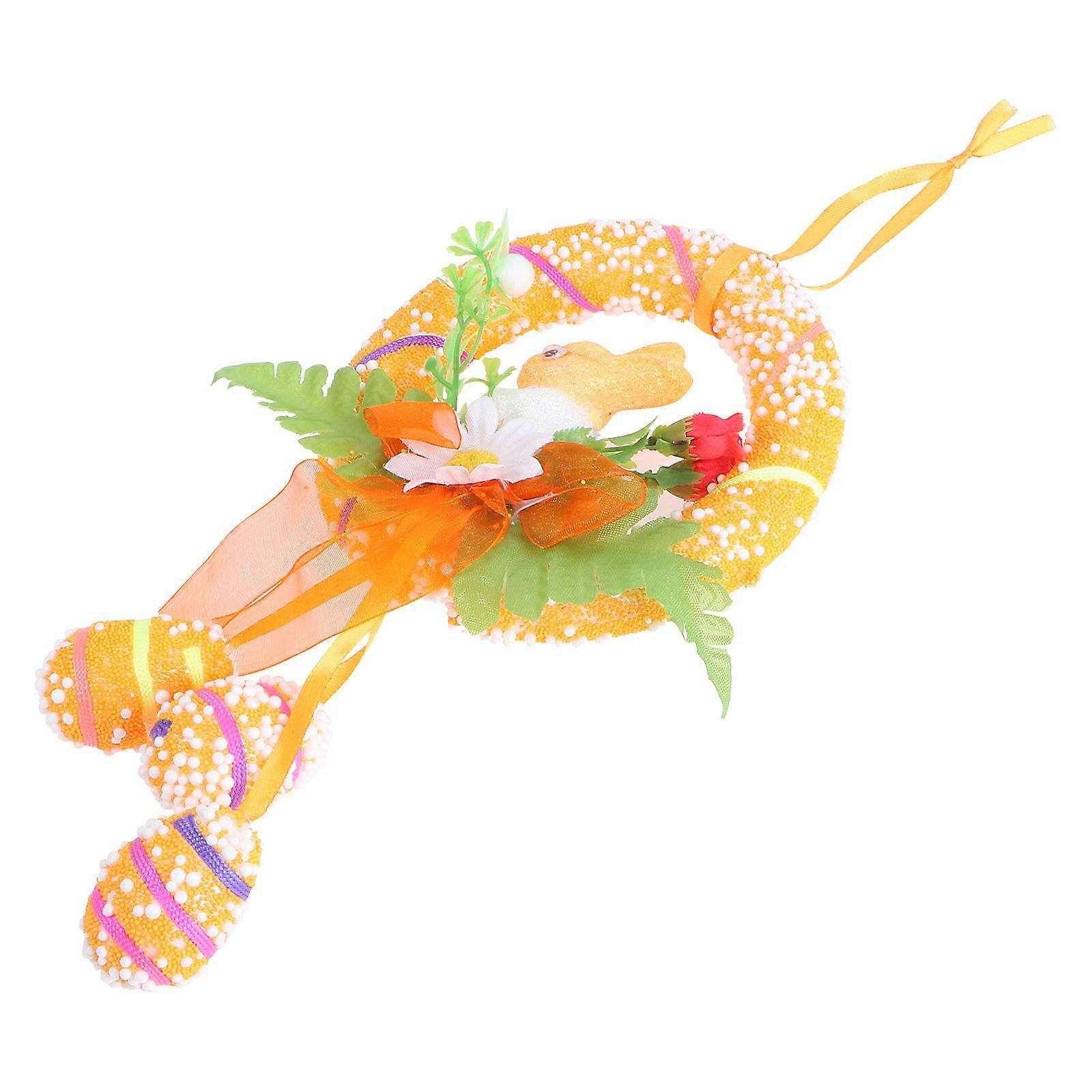 Easter Eggs Wreath for Holiday Decoration with 1 Orange Quantifier