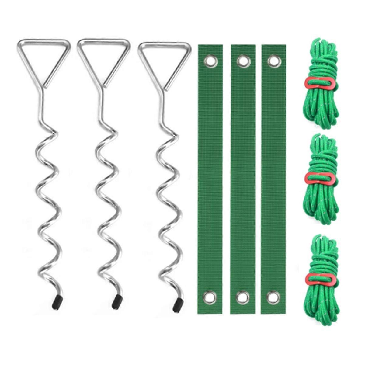 Tree Stake Kit, Heavy Duty Spiral Tree Stakes and Supports silver