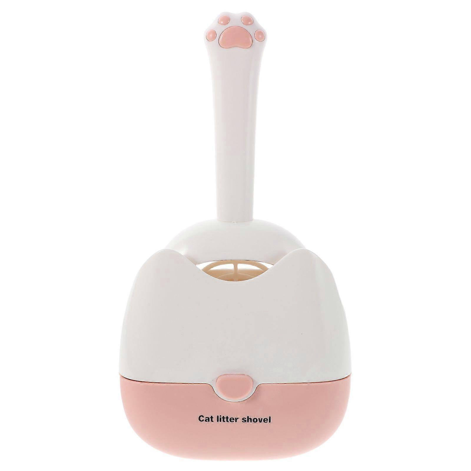 1 Set Cat Litter Scoop With Holder Plastic Sifter Litter Box Scooper Kitten Poop Scooper Sifting Shovel With Handle For Cat Box