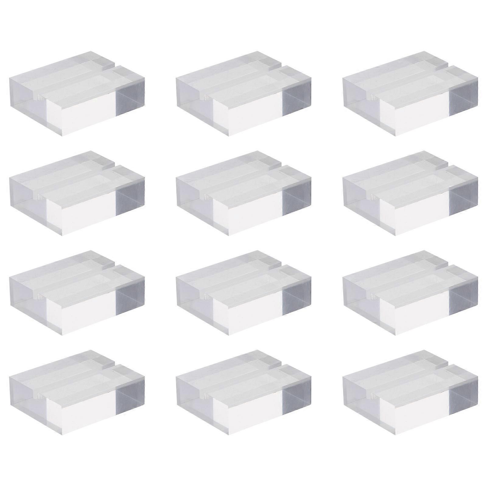 Acrylic Note Cards Holder for Storage Use Transparent 12Pcs Table Cards