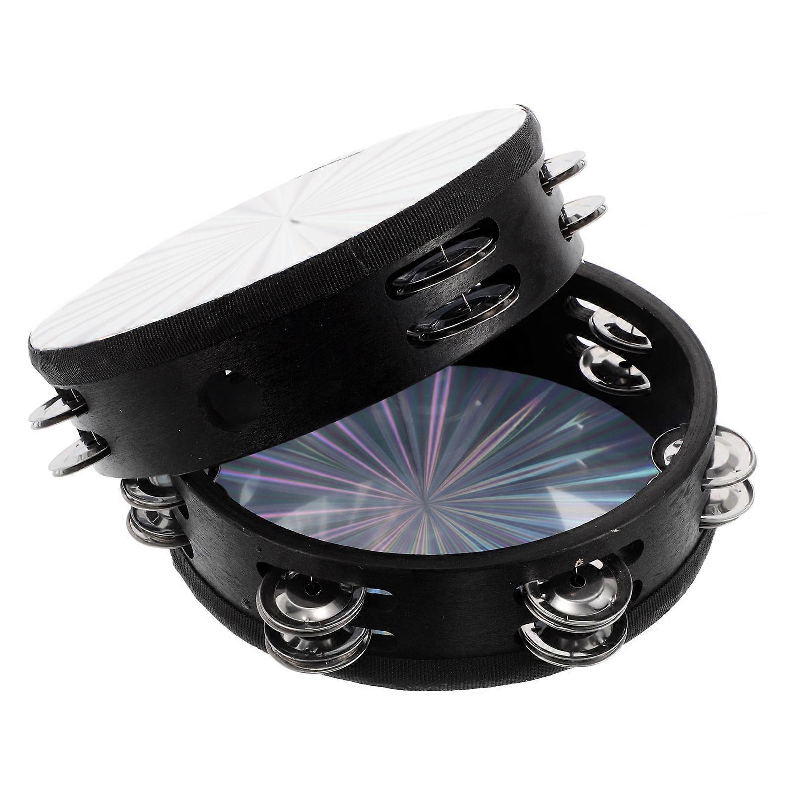 Instrument Performance Tambourine Double Row Jingles for Dance 6Pcs