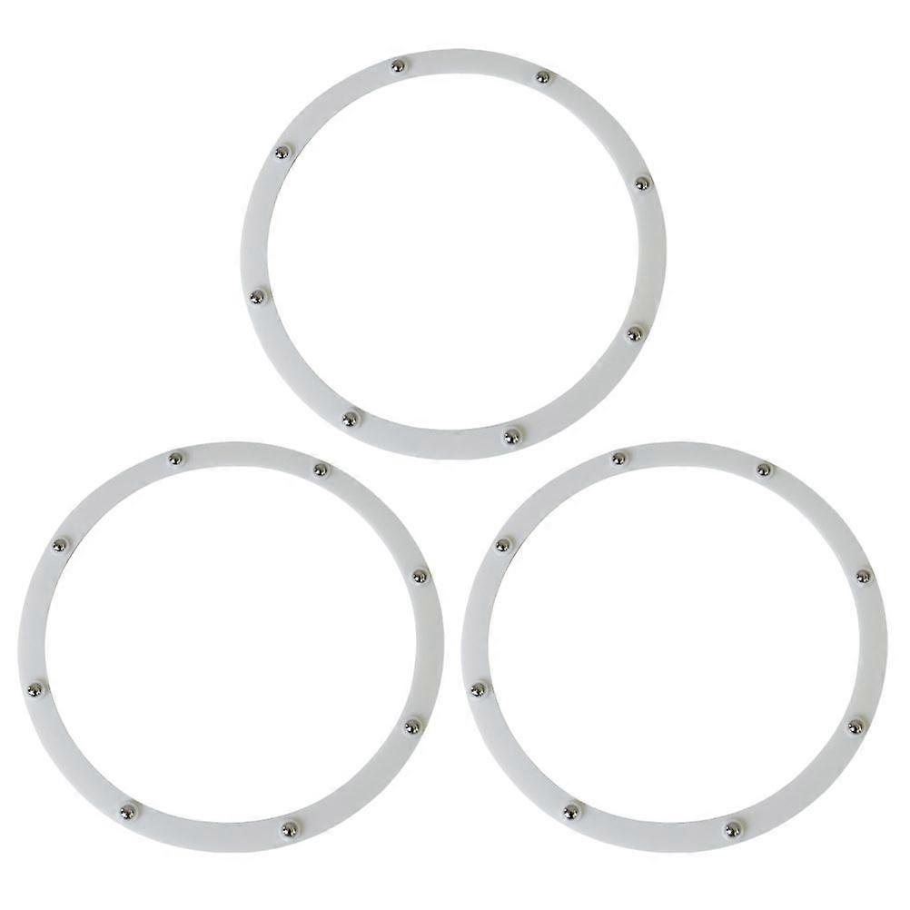 Desktop Rotating Ring Turntable For General Users White 17.5x17.5cm Displaying 3Pcs