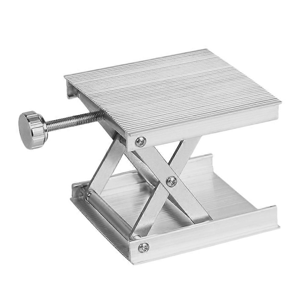 Height Adjustable Leveling Machine Lift Stand for Construction Professionals and DIY Enthusiasts 9.00X9.00X2.50CM Simple Silver 1Pcs