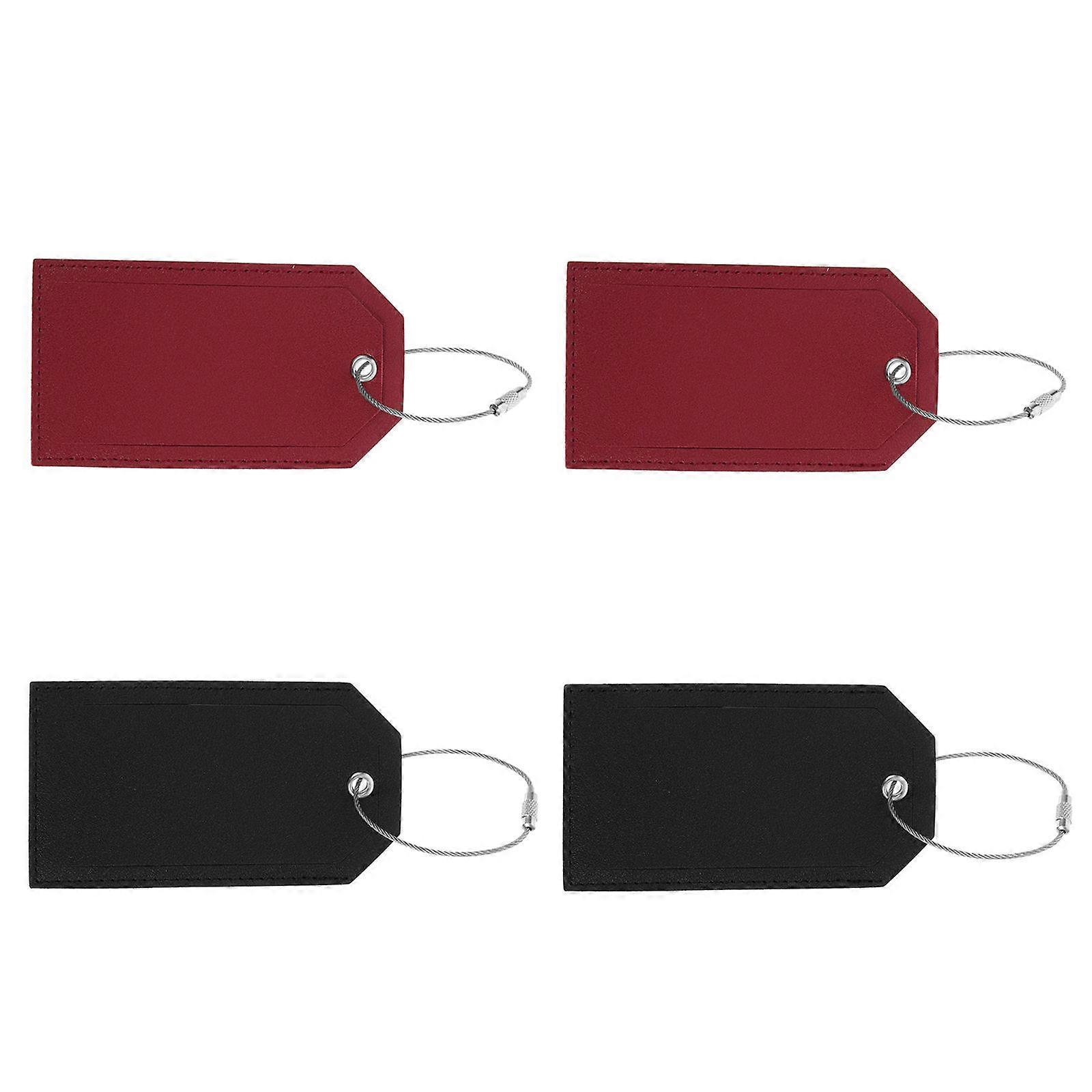 Suitcase Tags PU Luggage Id Address Label for Travel Use 8Pcs