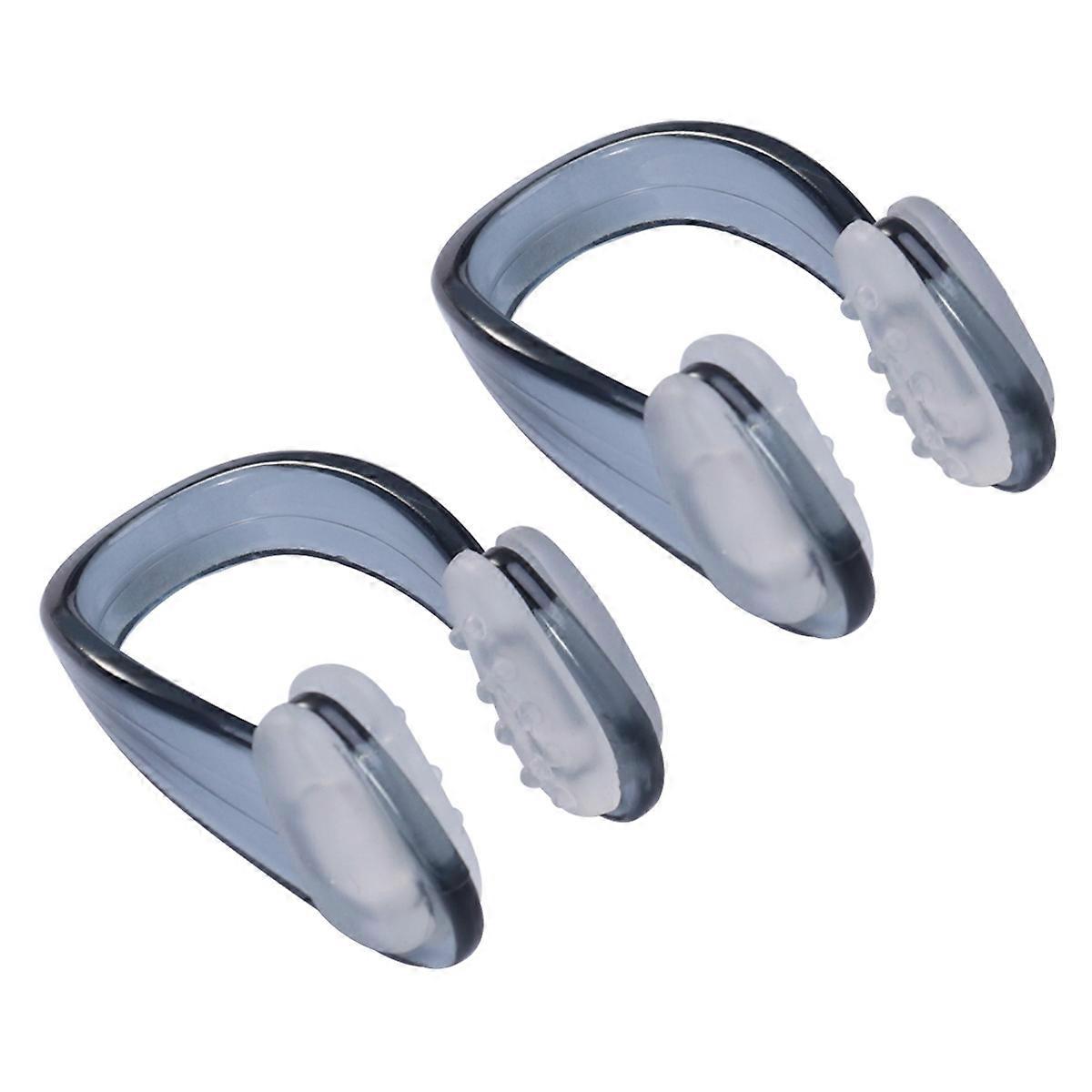 Swim Earplug Sets Nose Clip for Nose Protection 4Pcs Black