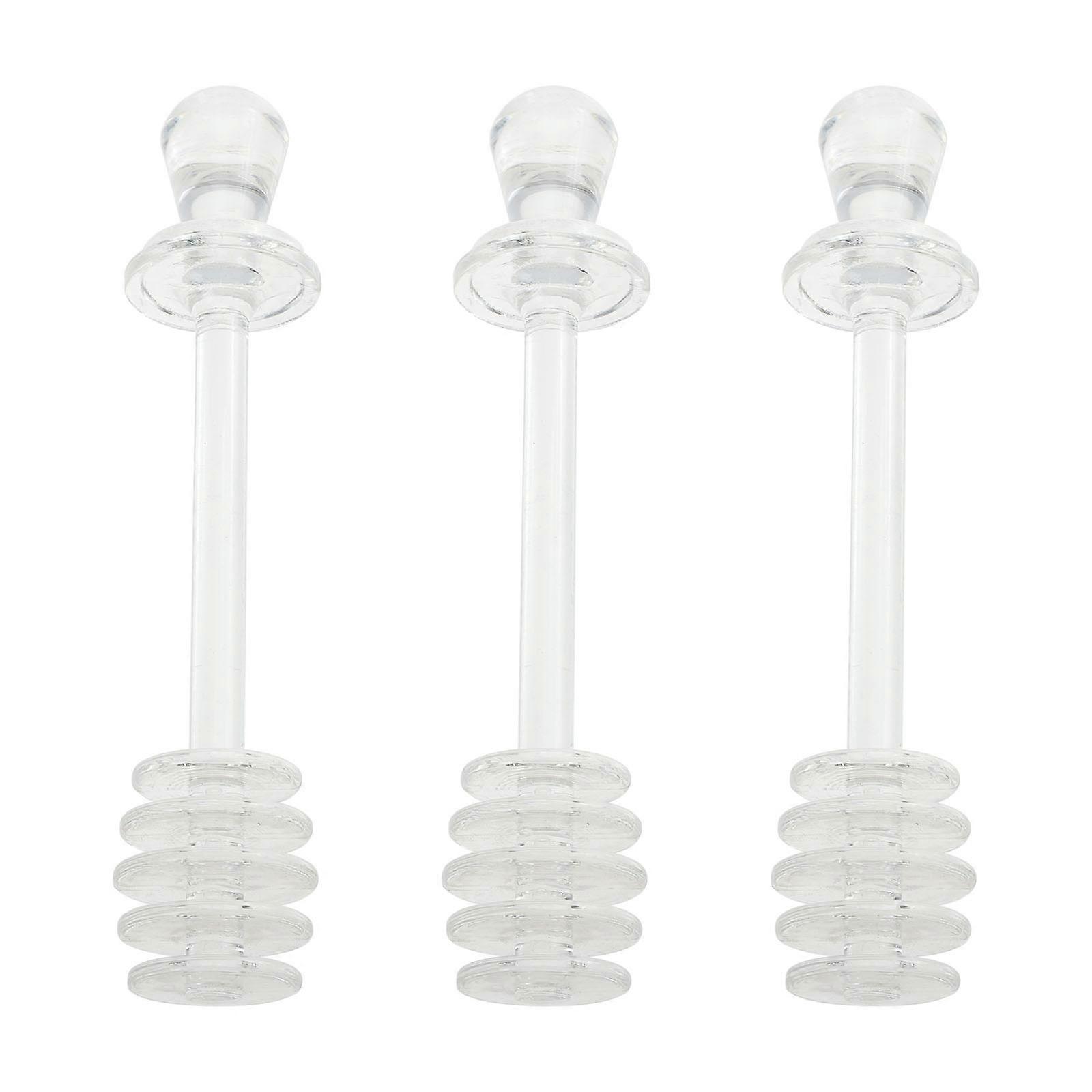 Syrup Dipper Honey Stirring Stick Kitchen Tool Transparent 13.50X3.00X3.00CM Drizzling Viscous Liquids 3Pcs