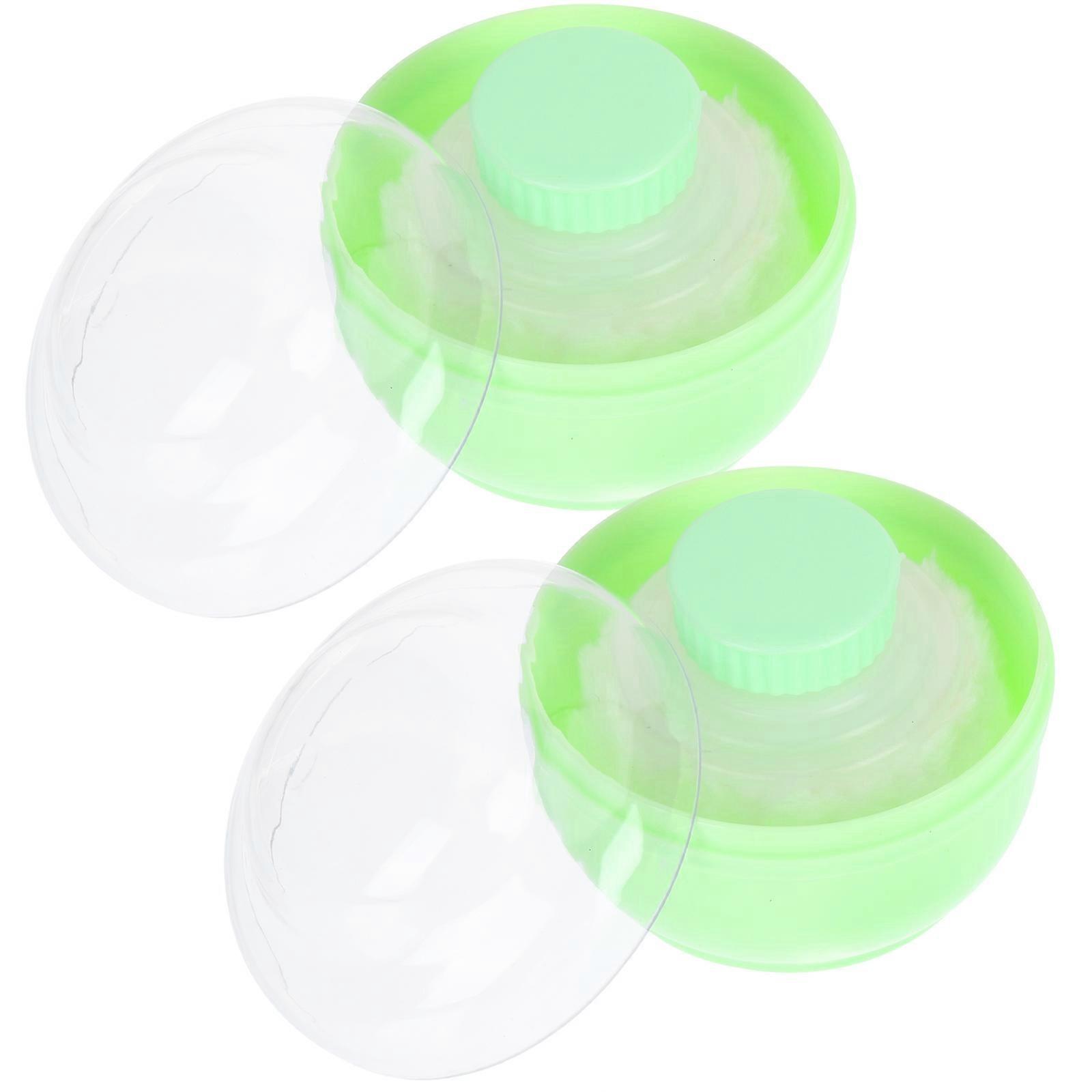 Square Powder Storage Holder With Puff For Minimized Powder Loss In For Travel And Home Use 2Pcs