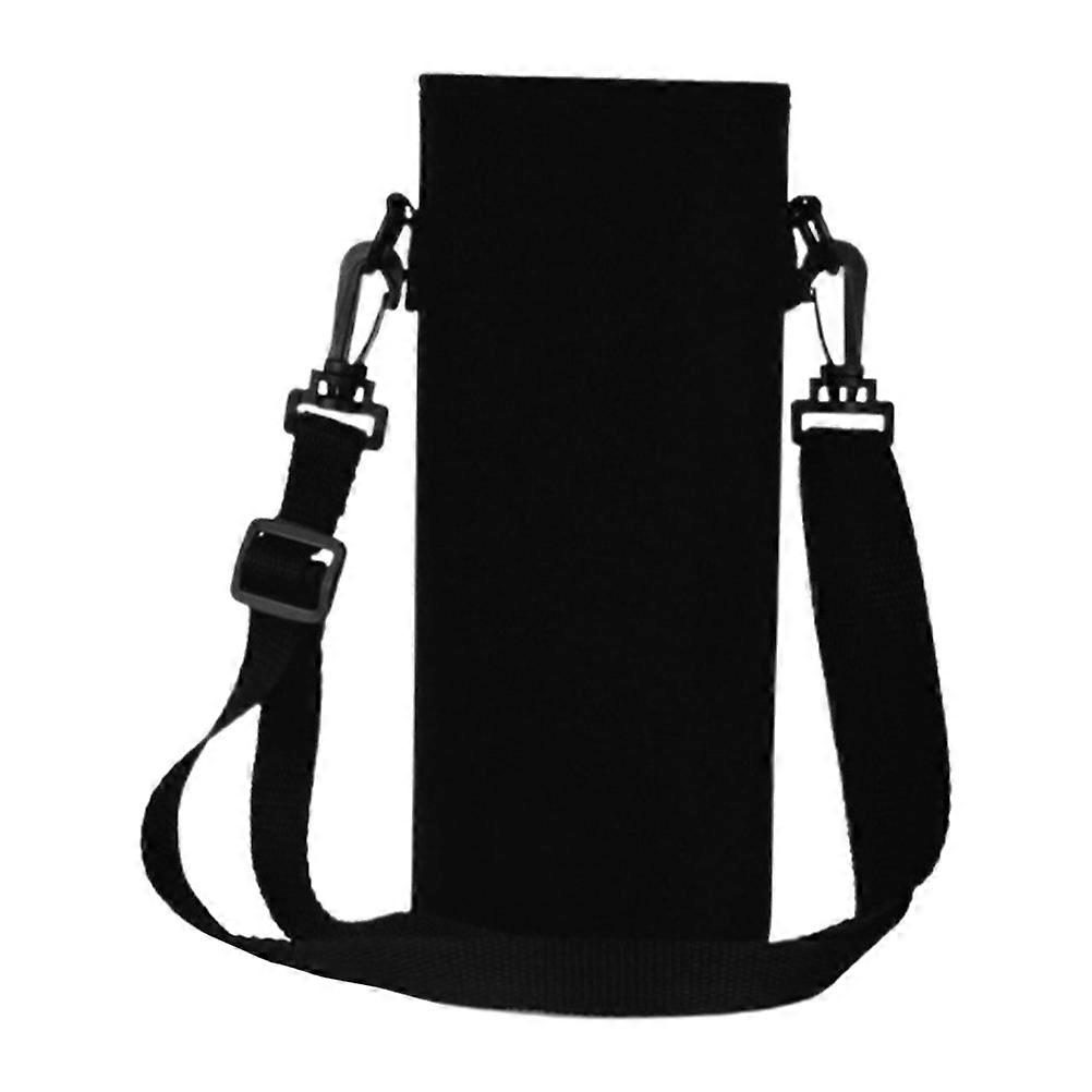 Water Bottle Carrier Bag Black Neoprene for Storage Use 2Pcs