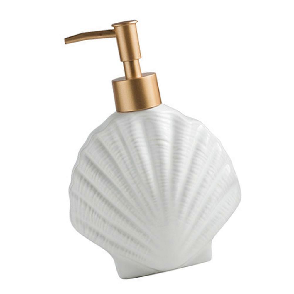 White Ceramic Hand Soap Dispenser Bottle for Home Use 2Pcs Press