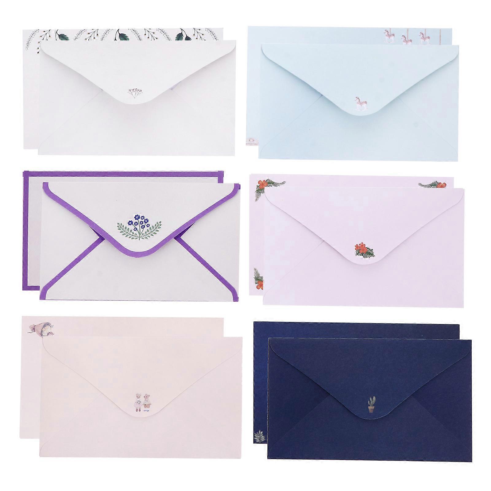 Assorted Color Writing Paper Letter Set for Writing Use 16Sets with Envelopes