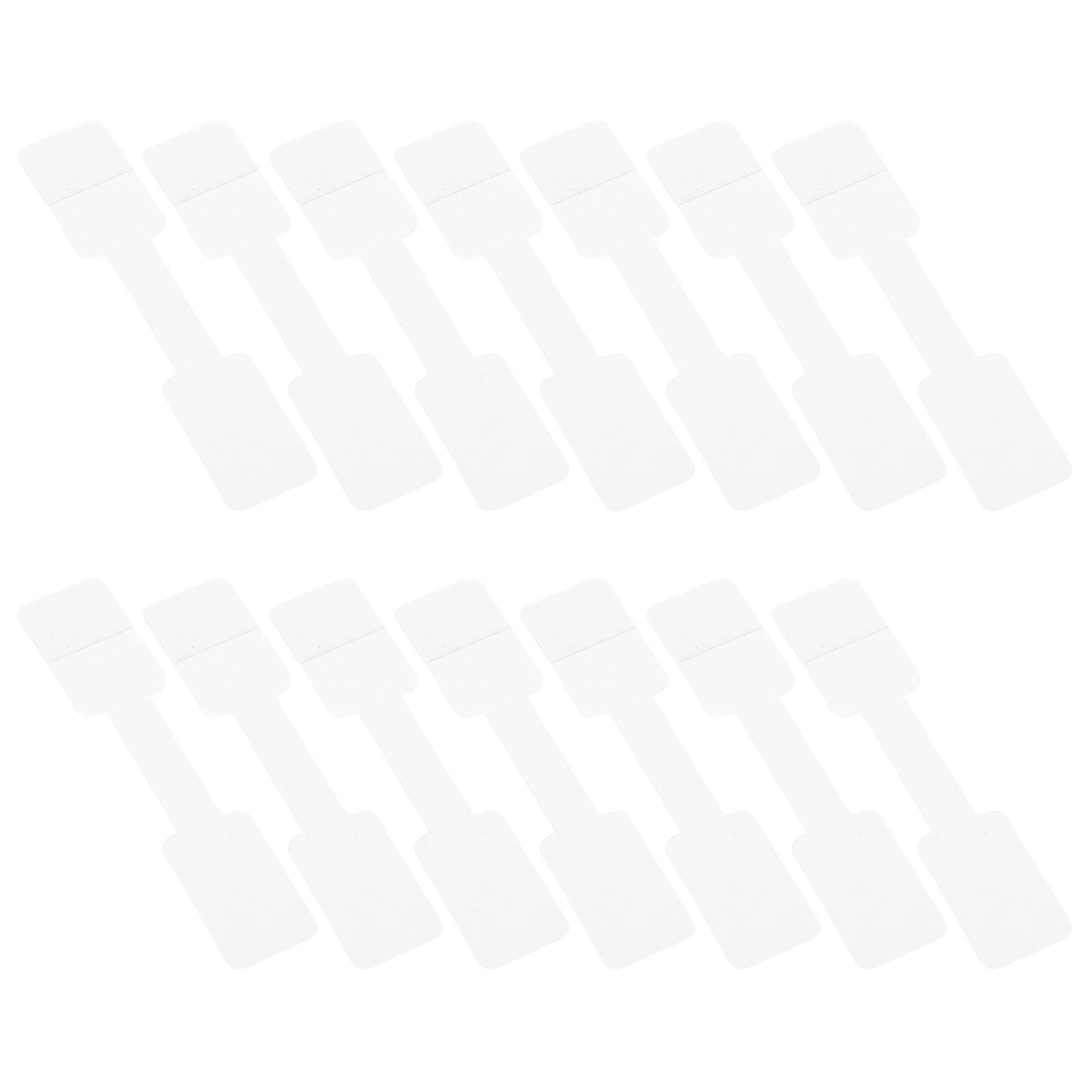Jewelry Keyring Adhesive Label Stickers for Display 1500Pcs White Square Shape