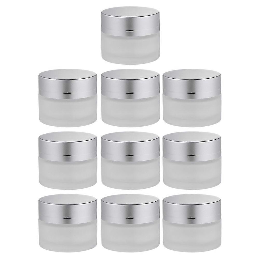 Samples Jars Frosted Glass Cream Containers for Storage 30 Pieces