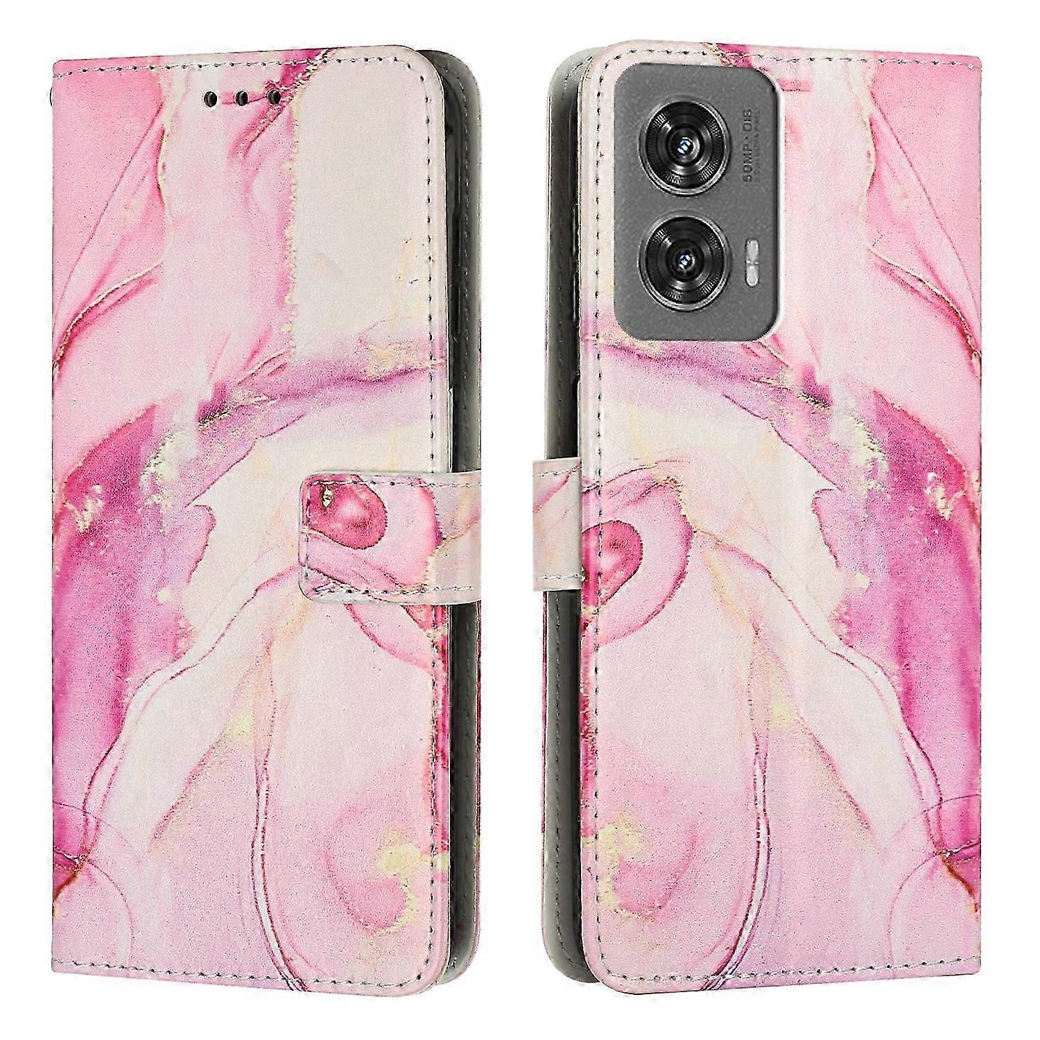 Painted Marble Pattern Leather Phone Case 2025