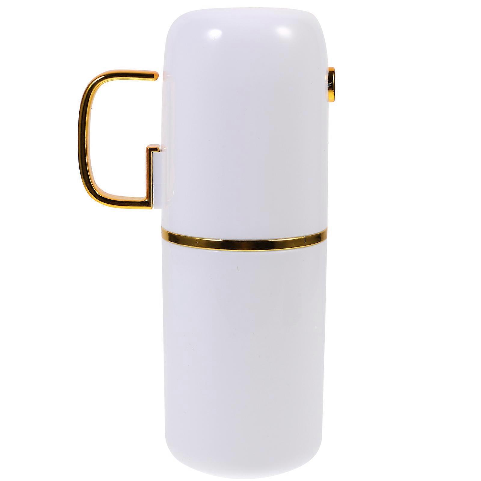Portable Toothbrush Case for Travel with 3Sets White Cup Holders
