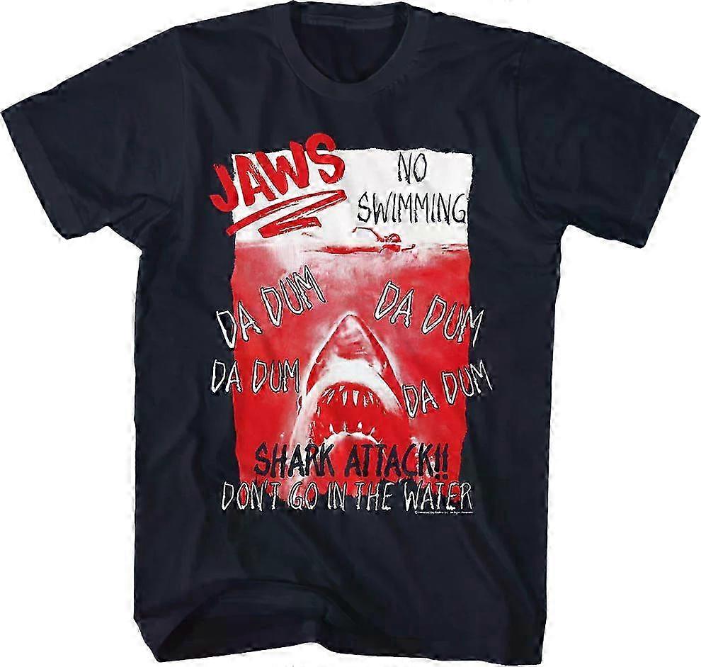 Shark Attack Poster Jaws T-shirt Rockinstone