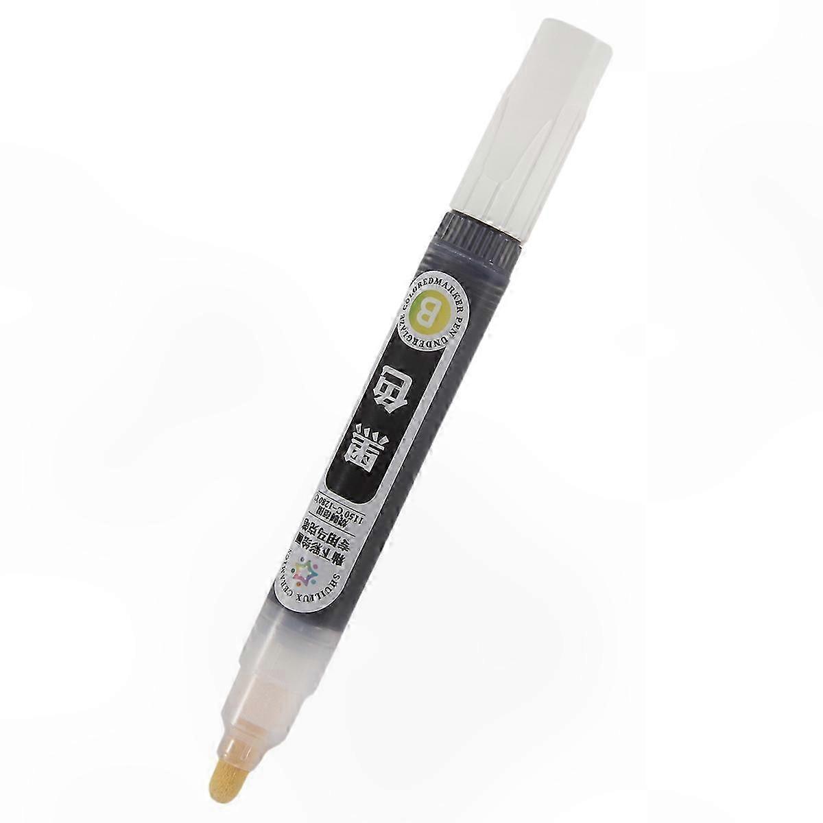 2-Pack Ceramic Underglaze Pens, Permanent Porcelain Writing Tools, Black Colored Underglaze for Ceramics