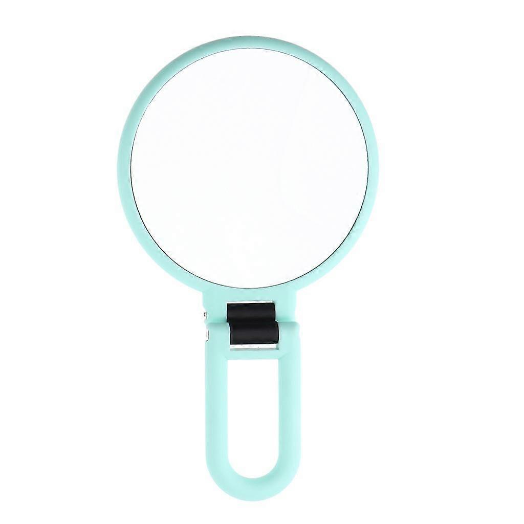 Foldable Handheld 2 ded Makeup Mirror Magnifying Mirror w/ Hanger Hole X5