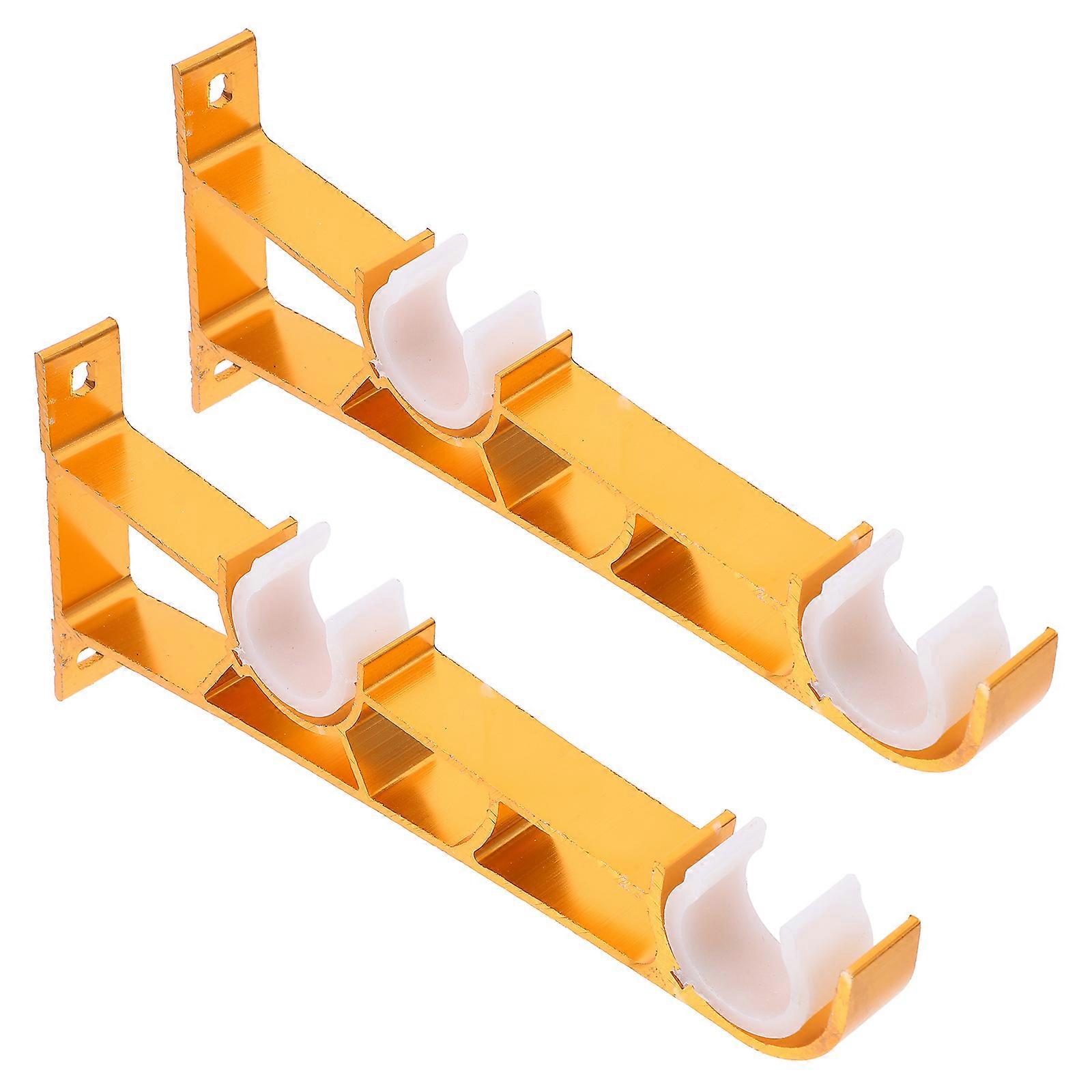 Bracket For Curtain Rod System Wall Mountable Aluminium 1 Pair