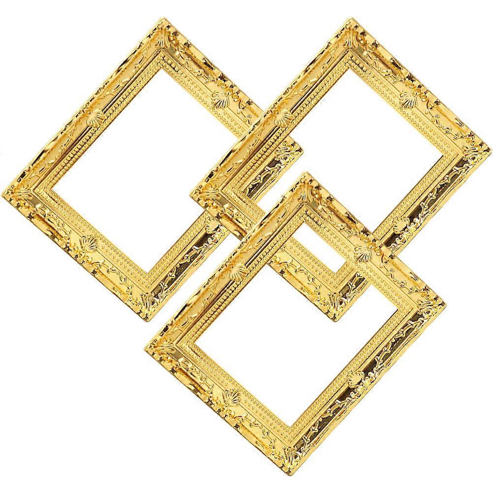 Miniature Picture Frames Tiny House Frames for Kids 9Pcs Golden Set