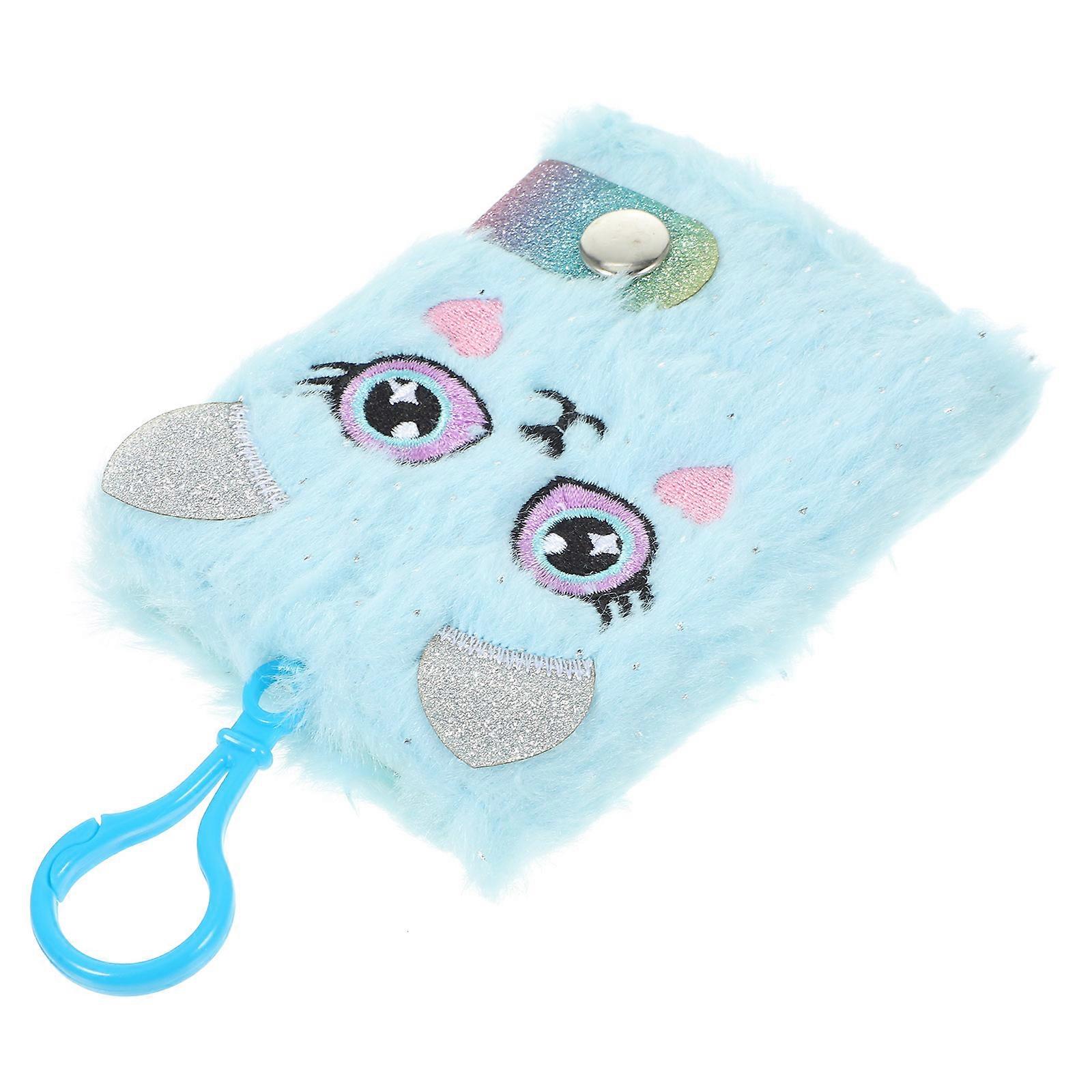 Diary Fluffy Notebook for Daily Use 3Pcs School Hanging Notebook Blue