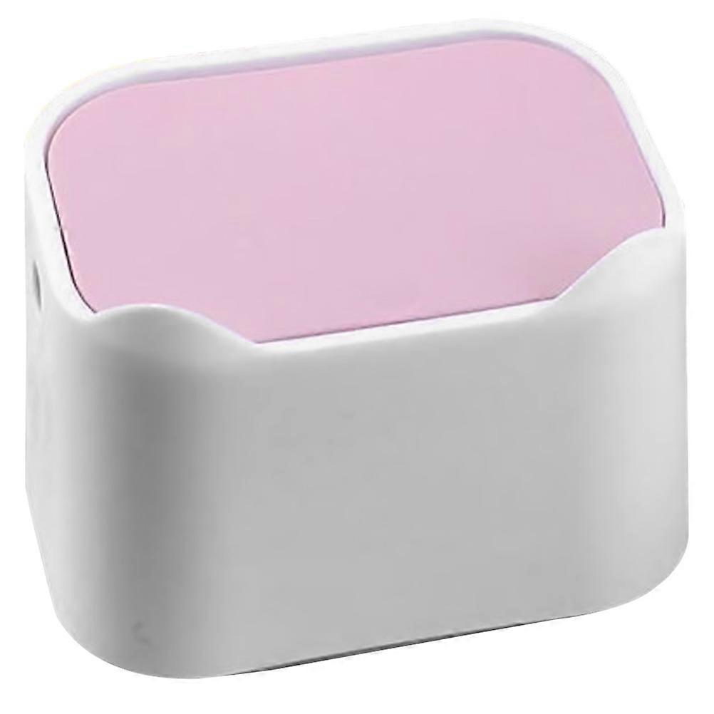 Small Waste Bucket Desktop Garbage Bucket for Storage 2Pcs Pink Press Type