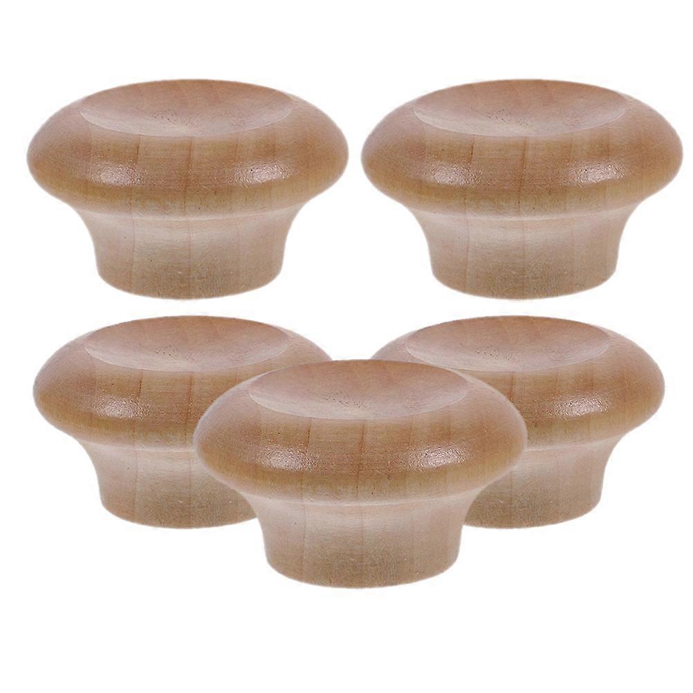 Wood Pan Lid Knobs Pot Lid Handles Replacement 10Pcs for Household Use