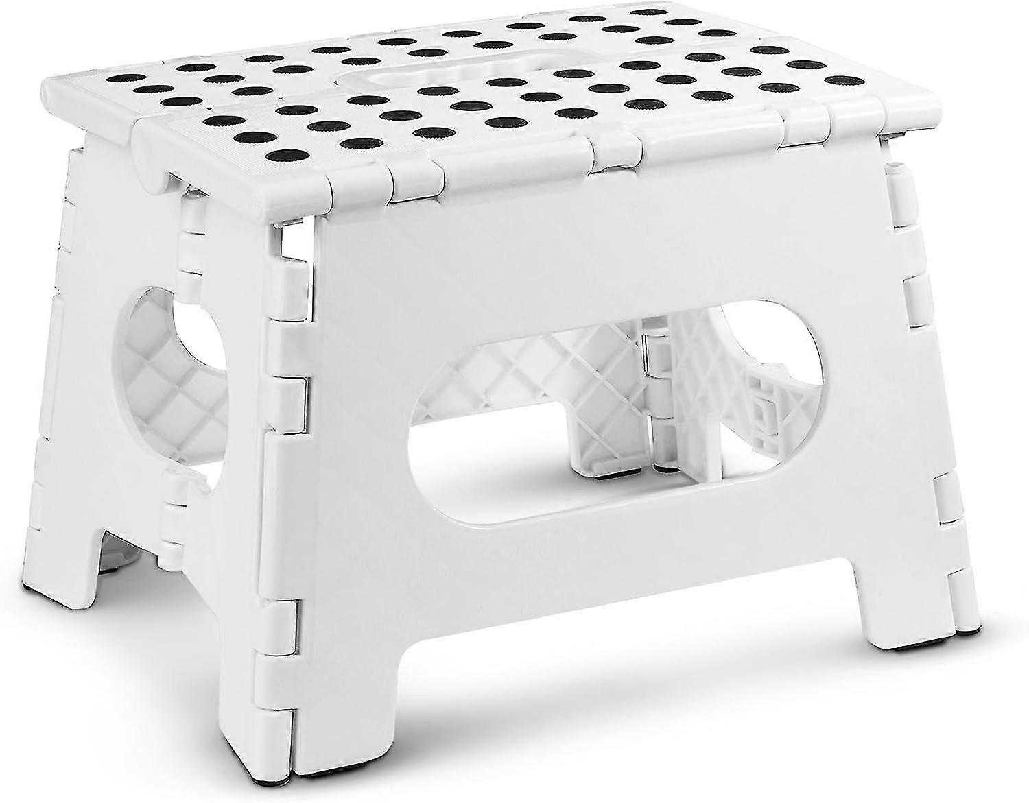 Handy Laundry Folding Step Stool - The Lightweight Step Stool is Sturdy Enough to Support Adults and Safe Enough for Kids. Opens Easy with One Flip. G