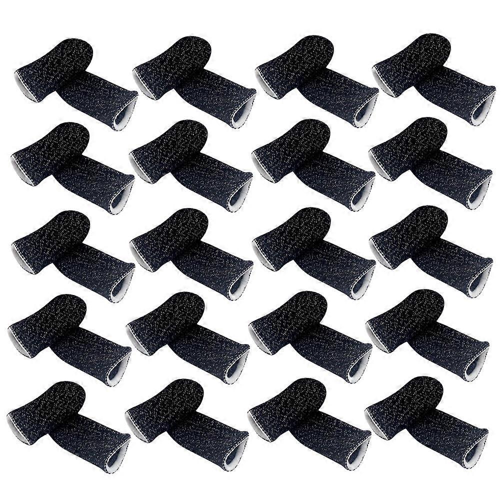 Oil-Proof Anti-Slip Thumb Sleeve Practical Finger Sleeve for Game Use 40Pcs