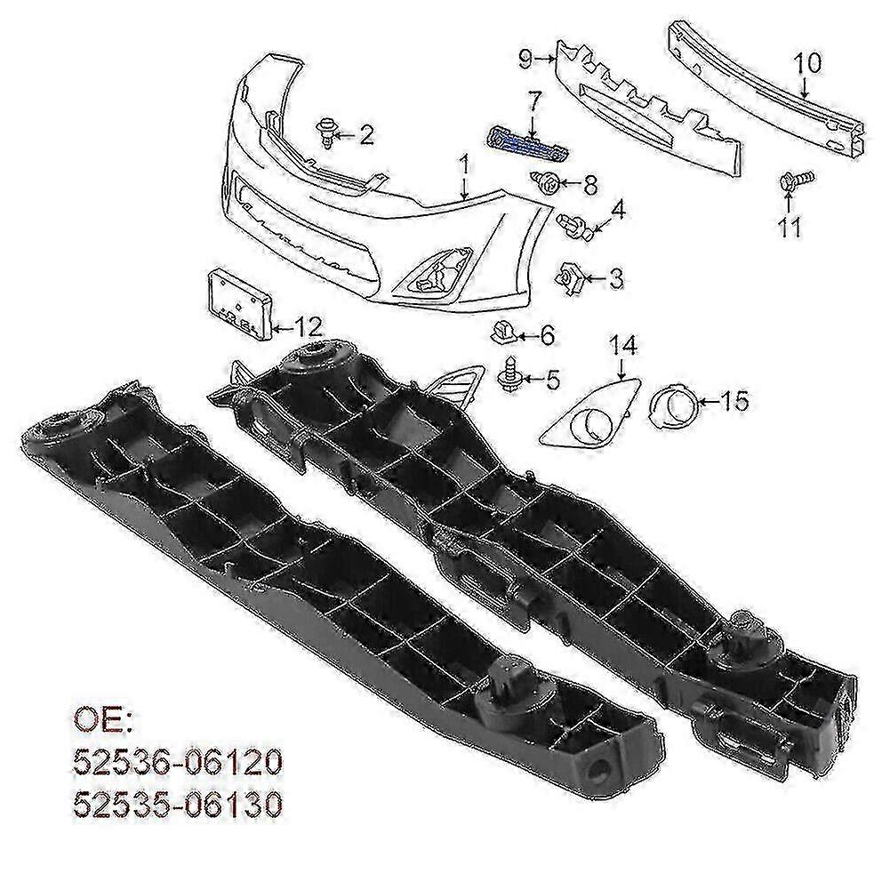 For 2012-2014 Front Bumper Bracket Retainer Side Mount Support 1 Pair Left+right 25-26