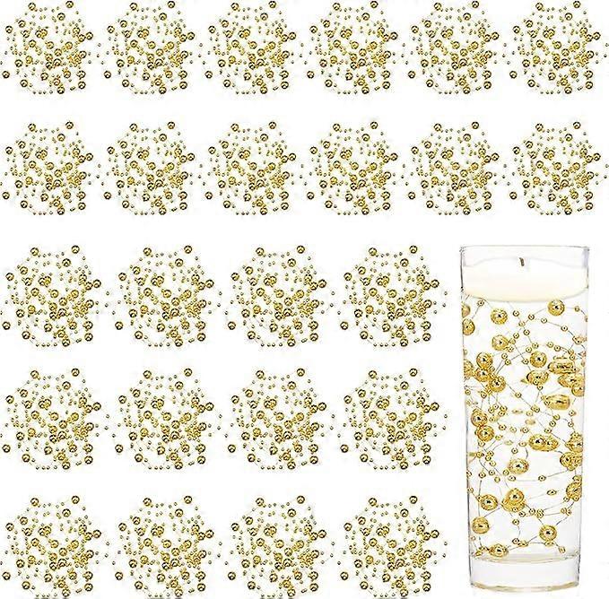 24 pcs artificial pearl string for floating candle faux pearls beads string party garland decoration for vases filler wedding c