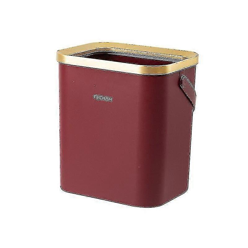 Luksus Golden Trash Can Storkapacitet skraldespand til køkken badeværelse Højfod push-type plastaffald kompostbeholder