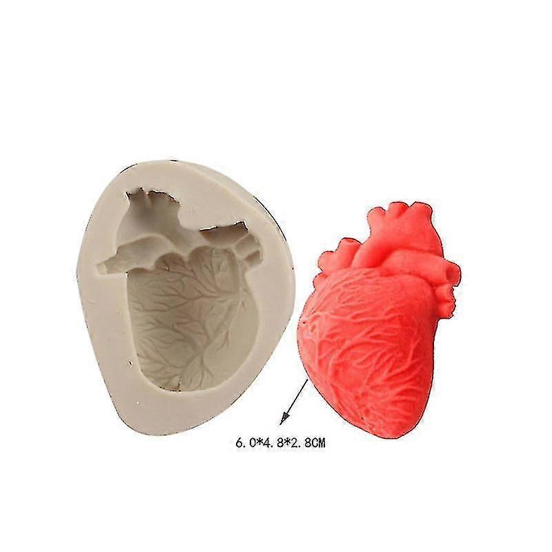 Diy Halloween Simulation Human Organ Silicone Molds 3d Heart And Brain Fondant Cake Mould Chocolate Biscuit Polymer