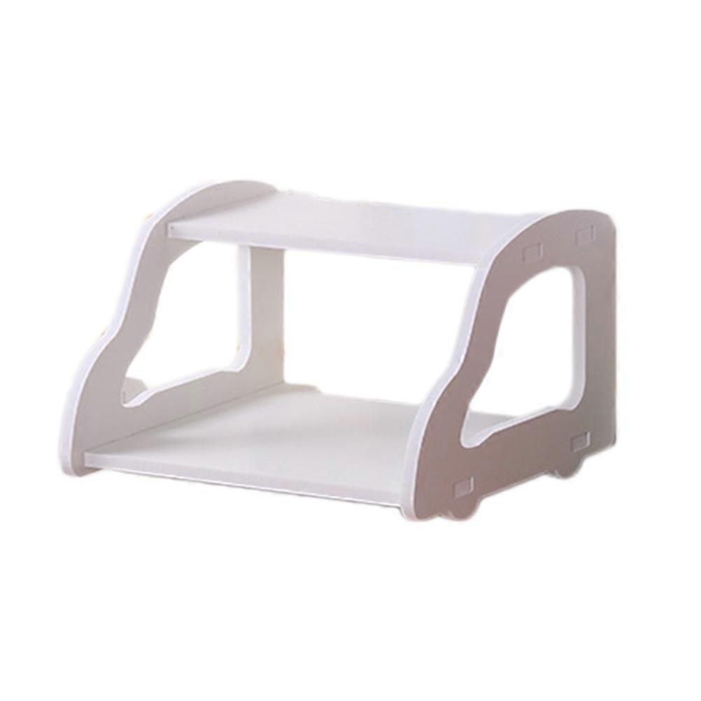 Router Storage Shelf Floating 2-Tier Modem Holder Car Shape for Resting Rack