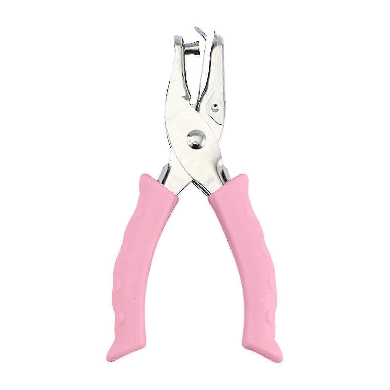 Paper Punch 6mm Round Hole Punch Macaroon Rubberised Punching Pliers Loose-Leaf Hand-Operated Punching Pliers Office Learning Supplies miao7