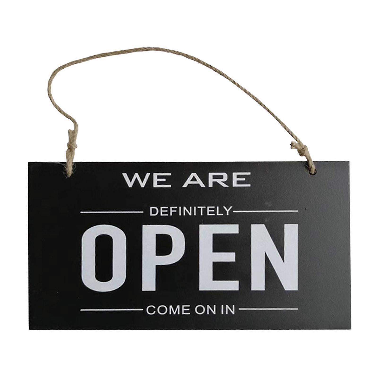 Open Closed Sign Double Sided Hanging Shop Window Home Business Reversible 
