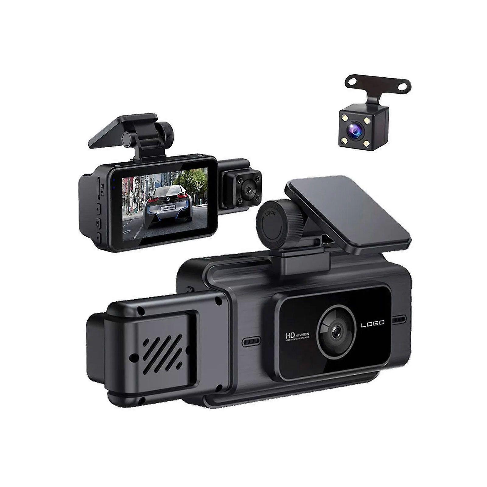 Front and Rear Inside Car Camera Wifi Three Lens Dash Cam 1080P Car DVR RecordcB